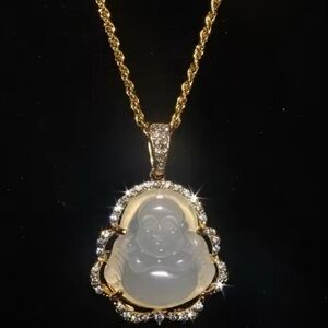 NWT Small White Buddha Necklace